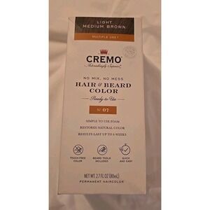 CREMO HAIR & BEARD COLOR 07 LIGHT MEDIUM BROWN SIMPLE TO USE FOAM